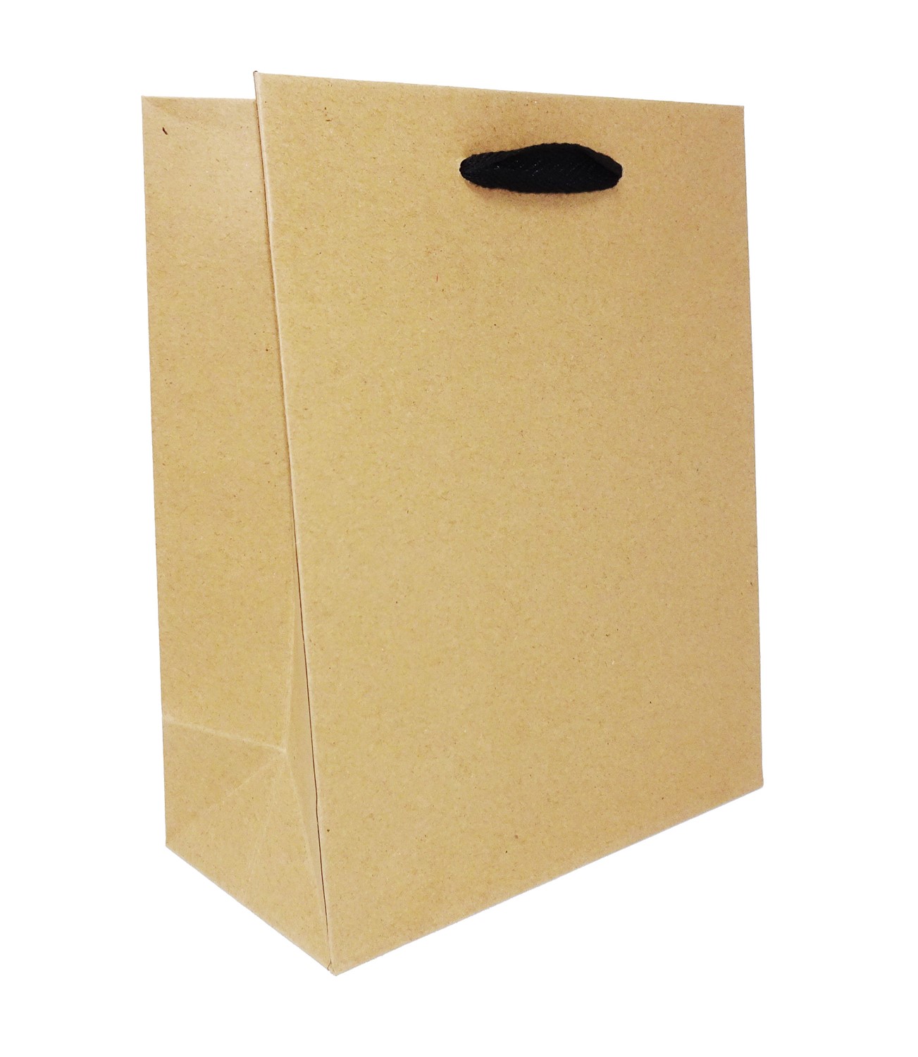 8 x 4 x 10 Natural Kraft Ribbon Handle Eurototes (Case of 100) Recycled-Kraft-Ribbon-Handle-Eurototes-8