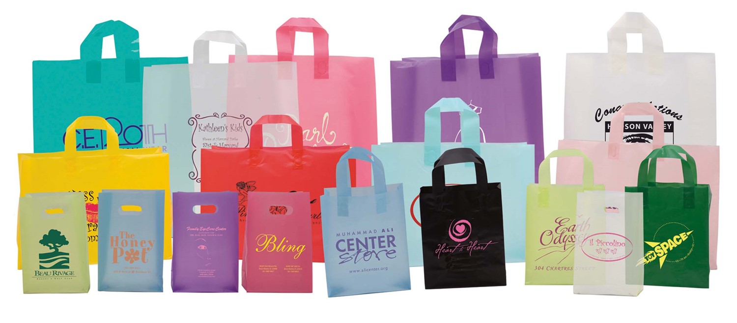 Custom Soft Loop Handle Plastic Bags
