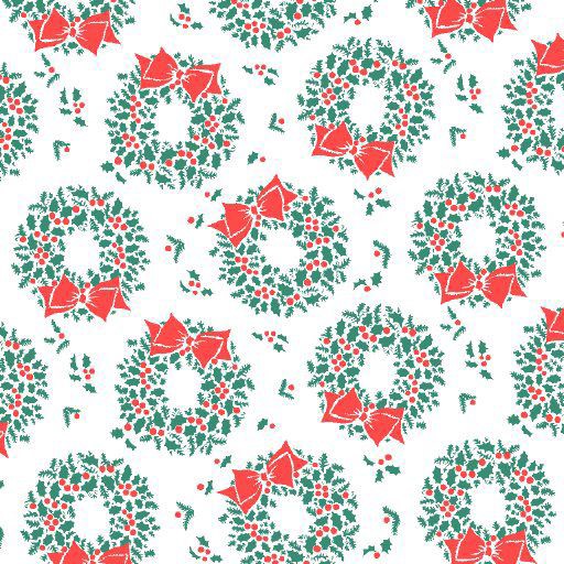 Red Wreath Wrapping Paper