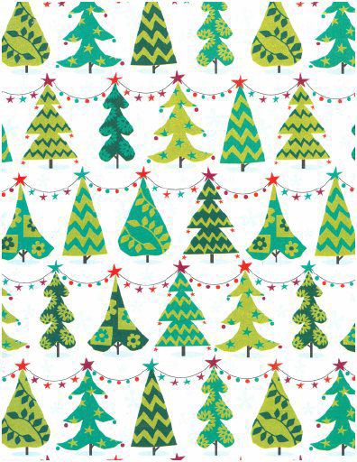 Embossed Little Trees Christmas Gift Wrap Full Ream 833 ft x 24 in