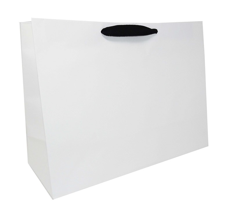 20 x 6 x 16 White Kraft Ribbon Handle Eurototes (Case of 50) White-Kraft-Ribbon-handle-Eurototes-20