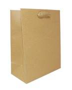 8 x 4 x 10 Natural Kraft Ribbon Handle Eurototes (Case of 100) Recycled-Kraft-Ribbon-Handle-Eurototes-8 View 2