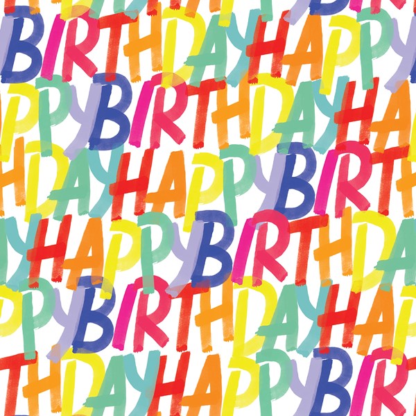 24" x 833' (full ream) - B122 - Rainbow Birthday