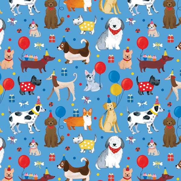 30" x 833' (full ream) - B429 - Party Dogs