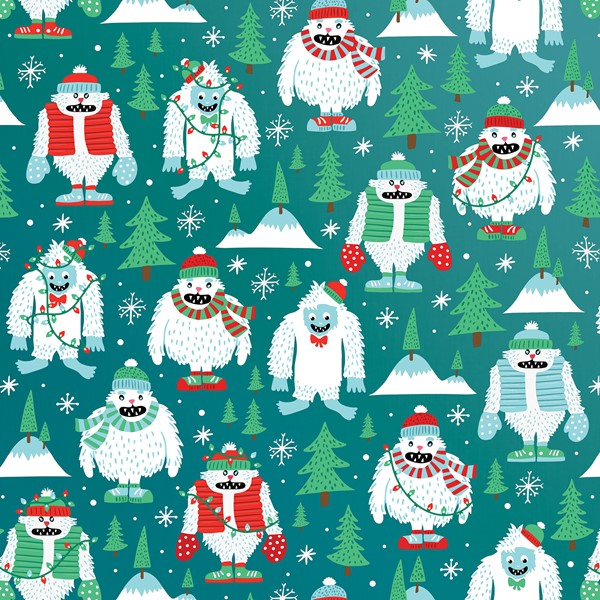 30" x 417' (half ream) - XB523 - Yeti for the Holidays
